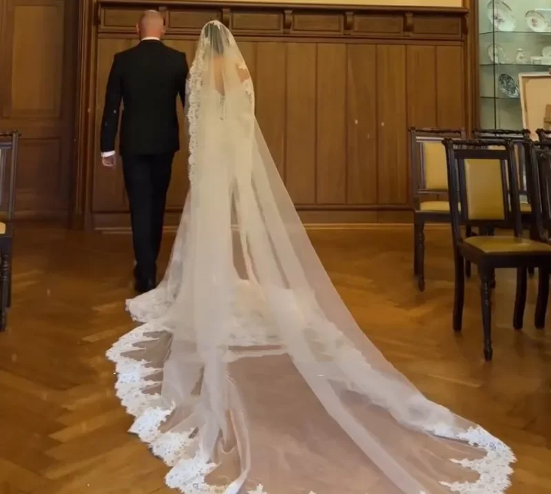 Элегантные кружевные свадебные платья по индивидуальному заказу с v-образным вырезом и длинными рукавами, кружевное платье русалки белого цвета слоновой кости, мусульманское свадебное платье Vestidos De Novia