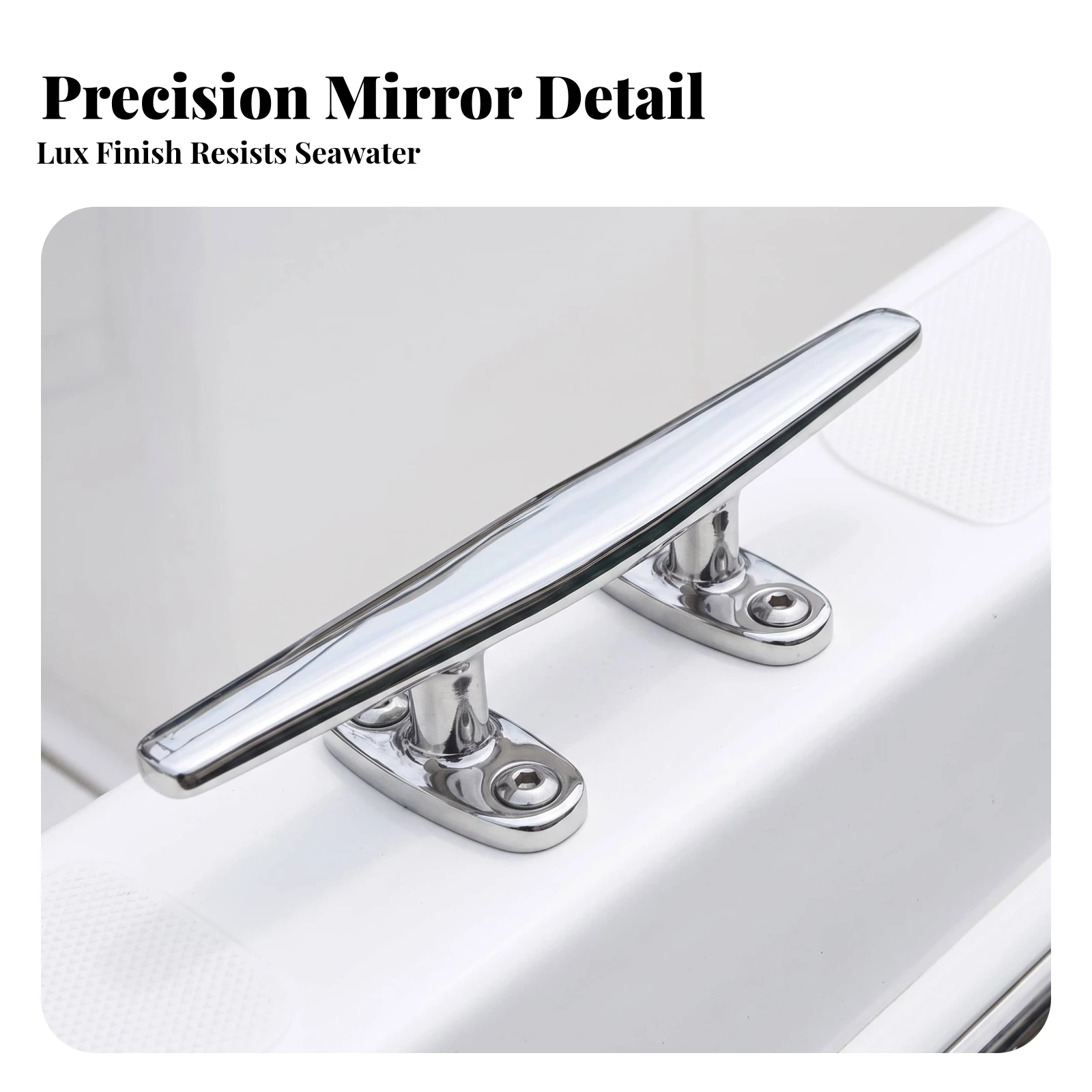 Boat Dock Cleats Slim-Profile Flat Cleat Boat Cleat Corrosion-Resistant Hardware Long-Lasting for Boats, Docks