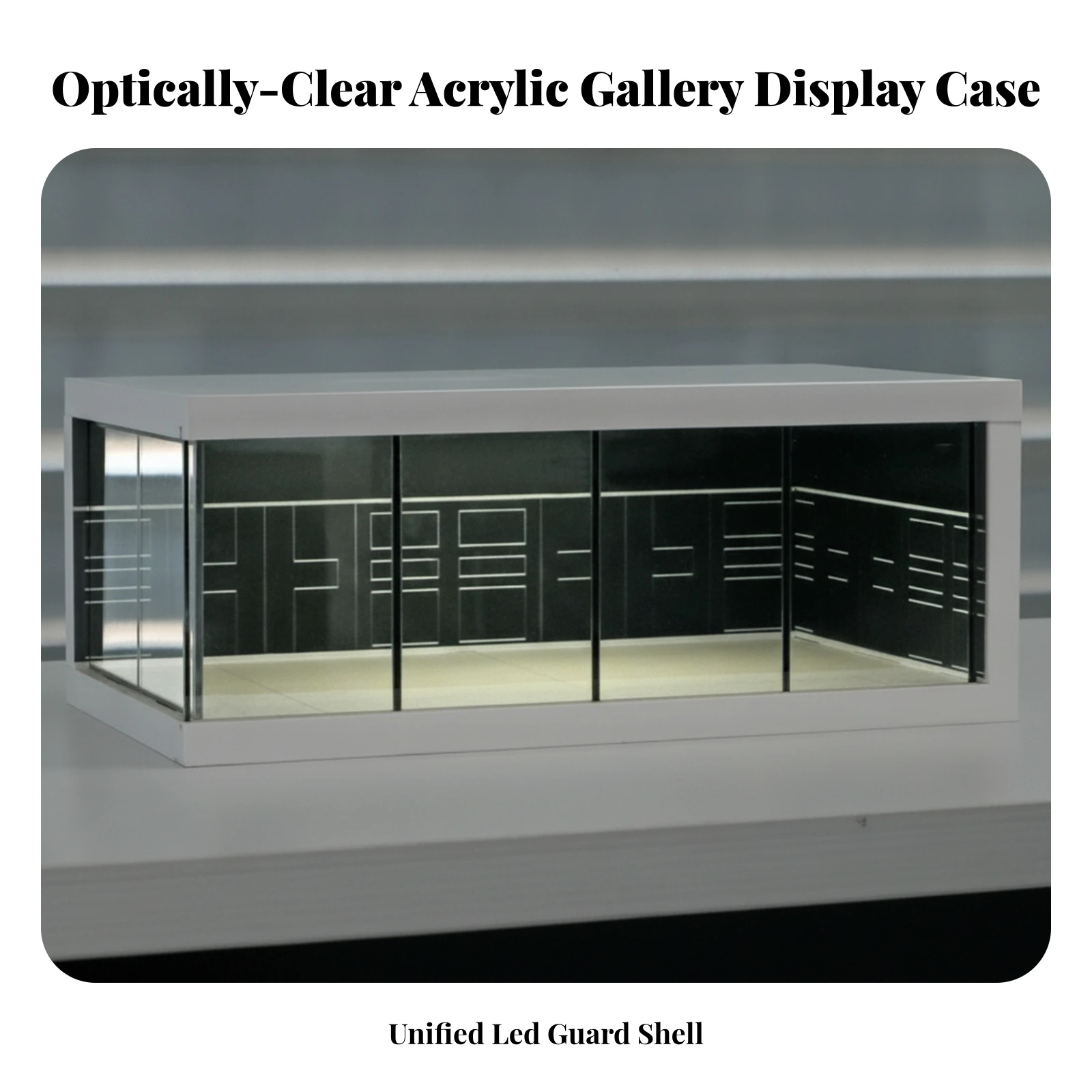 Acrylic Showcase Dust-Protected Acrylic 1:64 Scale Model Car Display Case Display Case with Integrated Lighting Sleek
