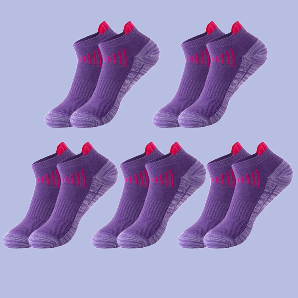 5 Pairs Sweat-Absorbent And Breathable Shallow Boat Socks Cotton Socks For Men Fashion Women's Summer Running Socks Sports Socks