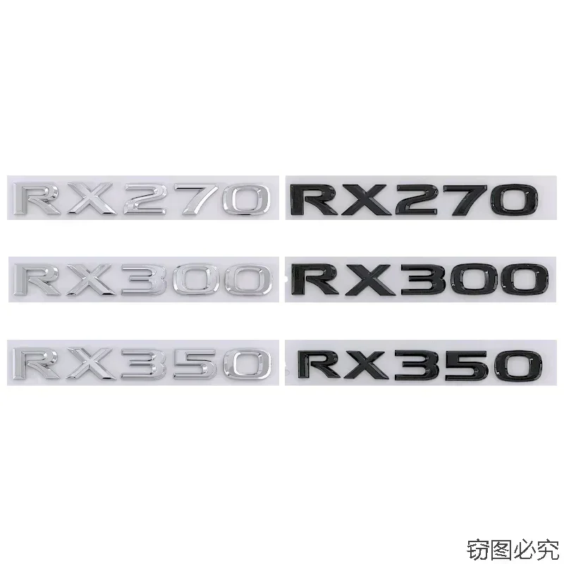 ABS Car Body Badge Rear Trunk Sticker Letter Decal for Lexus RX270 RX300 RX350 Emblem Exterior Decoration