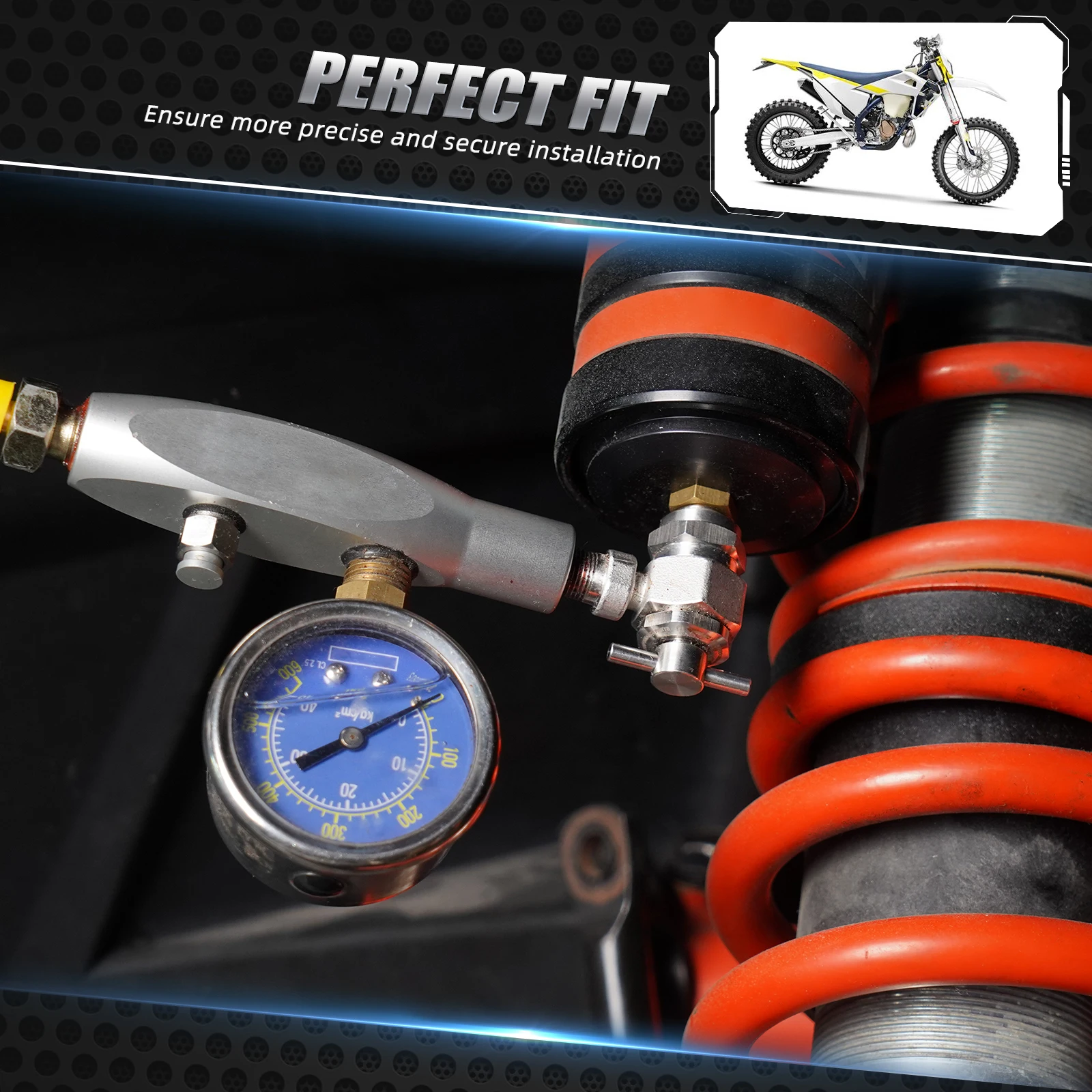 1/8" NPT Male Nitrogen Filling Tool Valve No Loss For ATV UTV Polaris RZR CanAm Maverick Arctic Cat Yamaha KTM Suzuki Kawasaki - Image 2