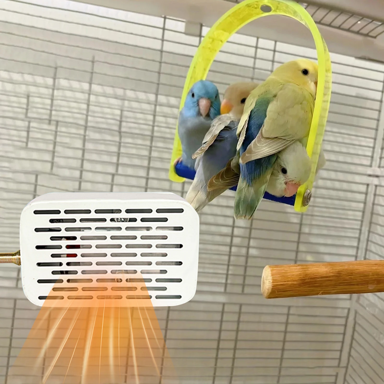 

Bird Heater Metal Mesh Screen Anti Bite Wire Safety Birds Heat Lamp No Harm No Light for Snake Parrots Small Birds Turtles Macaw