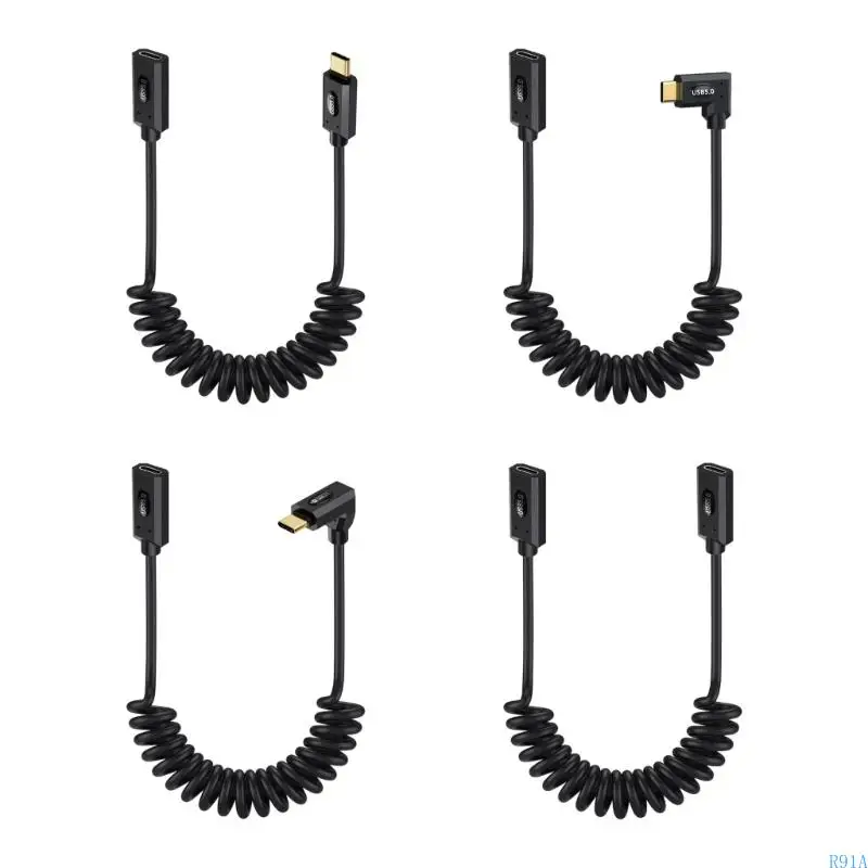 R91A Advanced USB5 Type C Extension Cable 80GBPS سرعة البيانات PD240W الشاشات المزدوجة