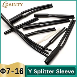 Dia 7/9/12/16mm Soft PVC Rubber Y Splitter Tube Sleeve for Speaker Audio Cable Wire HiFi Cable Pants