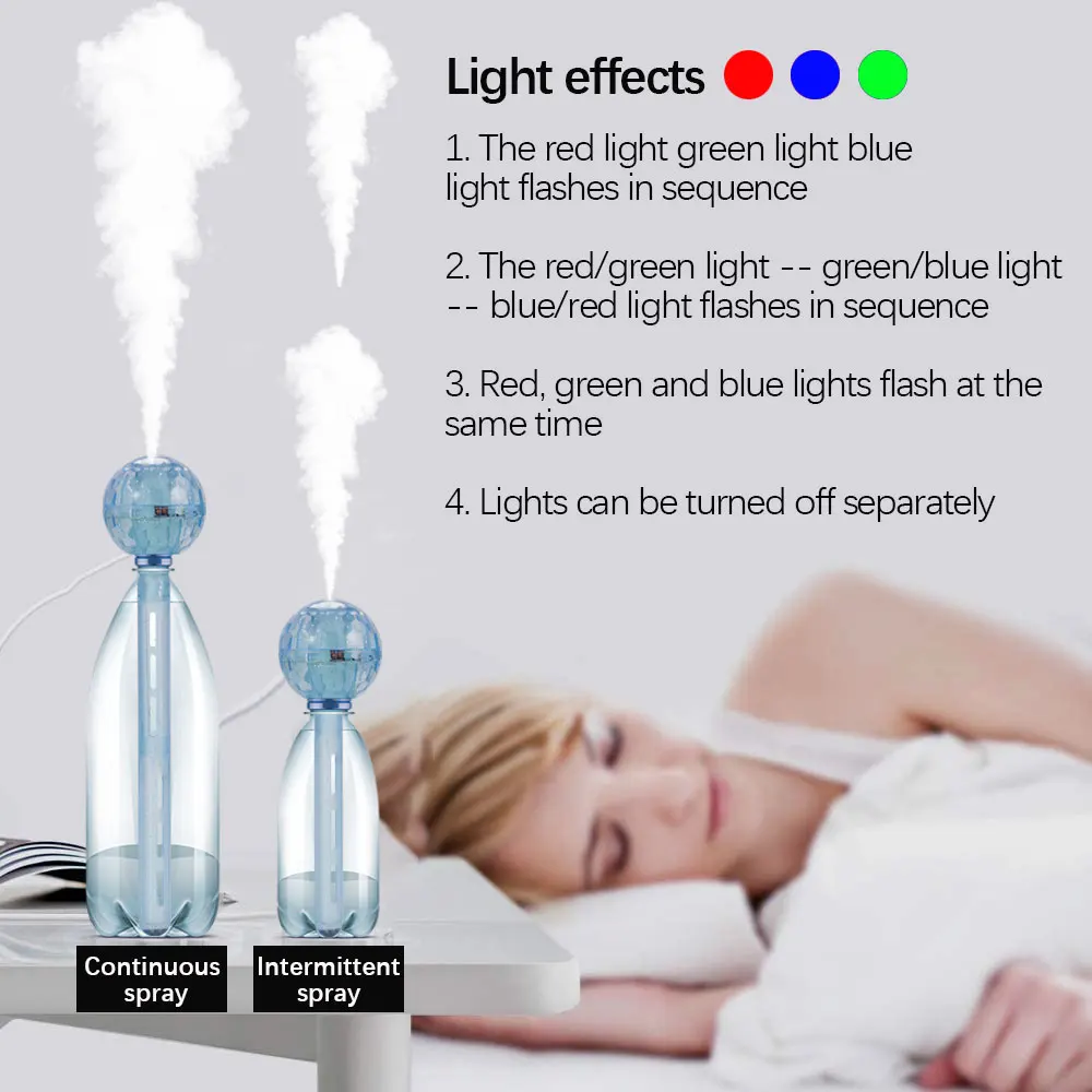 Nowy USB Mini ultradźwiękowy nawilżacz powietrza lampa LED dyfuzor olejków eterycznych oczyszczacz samochodowy zapachowy Anion Mist Maker o