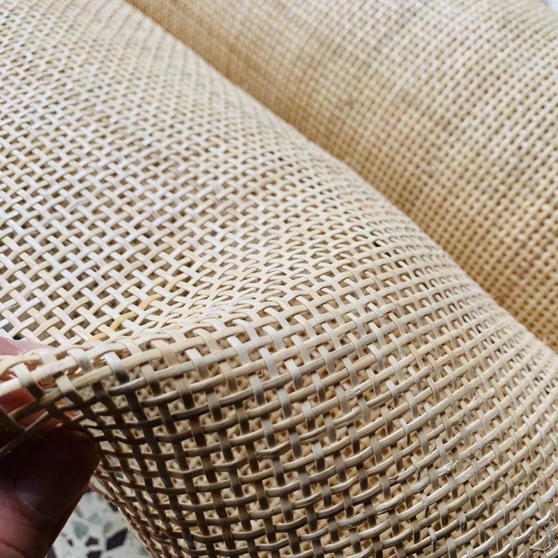 Natural Rattan Indonesian Cane Webbing Roll Material for Furniture Decoration Hollow Lattice Weaving Mat Chair Cabinet Repair image 3