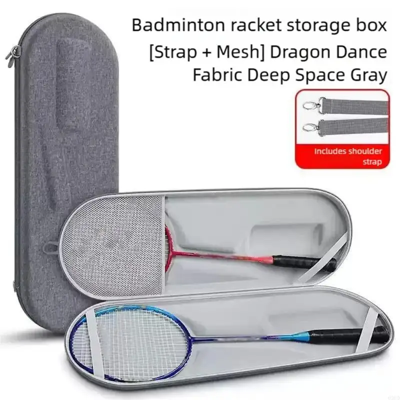 

Badminton Racket Storage Case Water Resistant Hardhell Oxford Fabric Racquet Holder Racket Carrying Bag Adjustable Strap 69HD