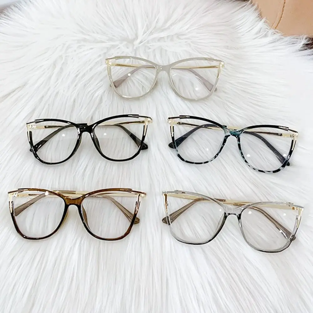 Anti Blue Light Women Designers Cat Eye Eyeglasses Optical Spectacle Computer Eye Protection Glasses Fashion Reading Eyewear