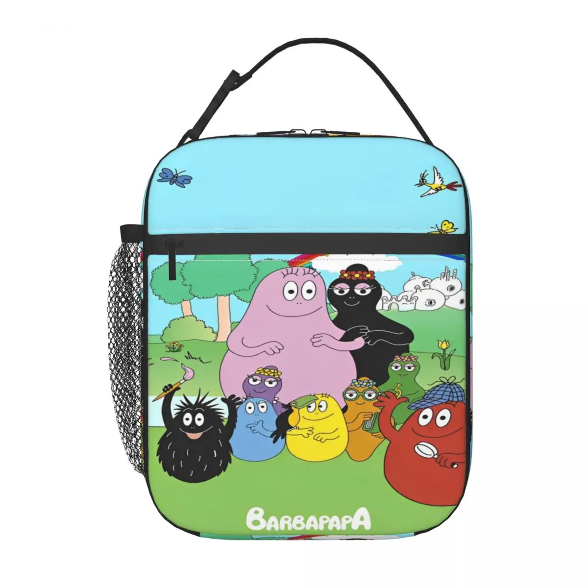 Barbapapa Cartoon Product Insulated Lunch Bag For Office Storage Food Boxes Portable Cooler Thermal Lunch Box