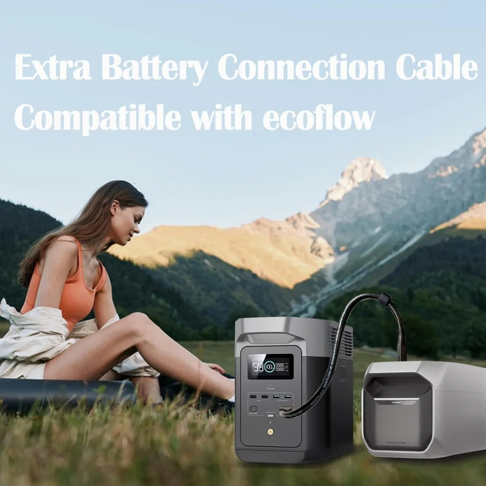 Durable Waterproof XT150 Battery Connection Cable Straight Plug for EcoFlow Power Station Extra Battery Outdoor Power Supply