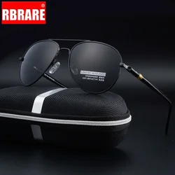 Rbrare clássico luz polarizada óculos de sol dos homens marca de luxo óculos de grife retro de alta qualidade do metal de condução do sexo masculino goggle nenhuma caixa