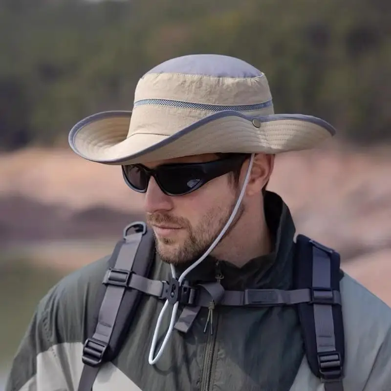 Fisherman's Hat Fashionable And Versatile Sunscreen Mountaineering Hat Adjustable Breathable Waterproof Outdoor Camping Hat