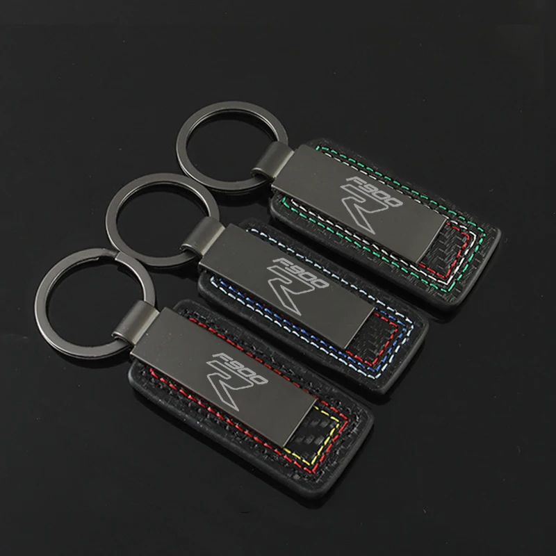 Metal Key Ring Pendant Gift for F900R F900 R 2026 2025 Car Keychain Laser Engraved Keyring Carbon Fiber Accessories For BMW