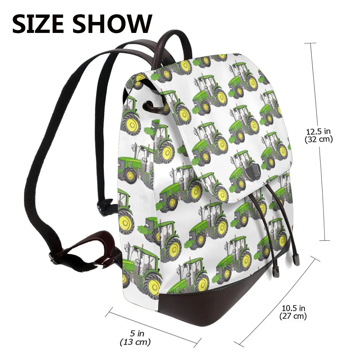 TRACTOR Bookbag School Student Bags Hiking Travel Daypack for Women Fashion Derma Backpack