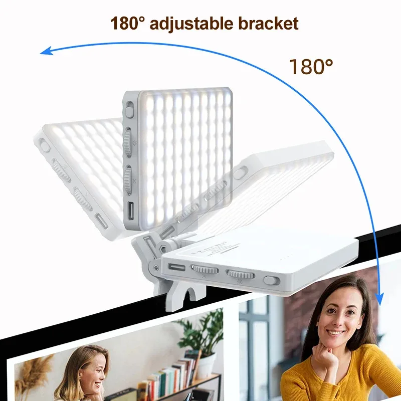 ไฟเติม RGB พกพา ANLAIKE V12A สำหรับโทรศัพท์มือถือ คลิปติดตั้งบนโต๊ะ สำหรับถ่ายวิดีโอสด กล้องเซลฟี่ สร้างบรรยากาศ