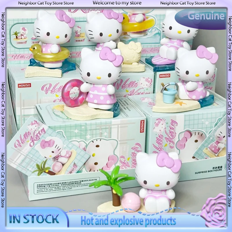 

Аутентичные новые Hello Kitty Cat Heartbeat Holiday Series слепая коробка модные игровые периферийные устройства ручной работы милая девушка подарок орнамент