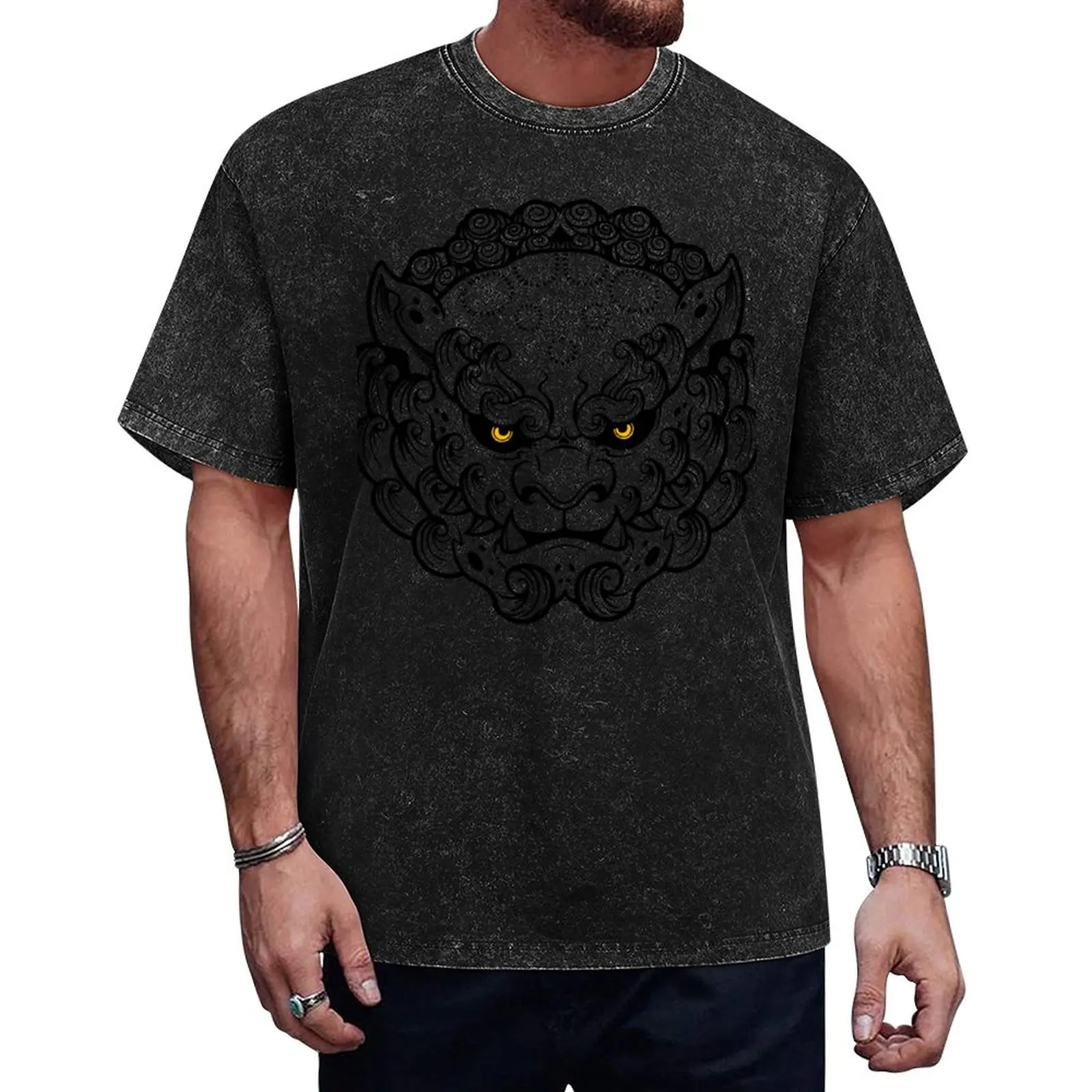 

Komainu / Foo Dog T-Shirt man clothes luxury designer oversizeds Louboutins sweat shirts, men