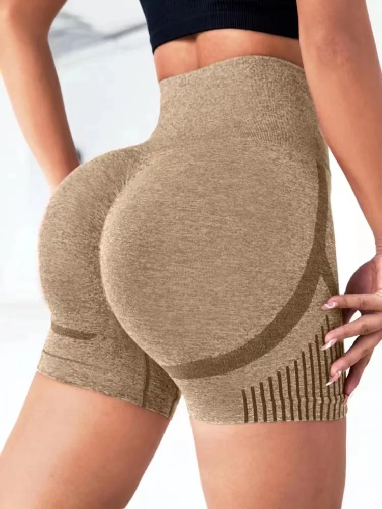Women Yoga Shorts High Waist Butt Lifting Workout Fitness Tights Tummy Control Gym Running Stretched Pants Casual Sportswear