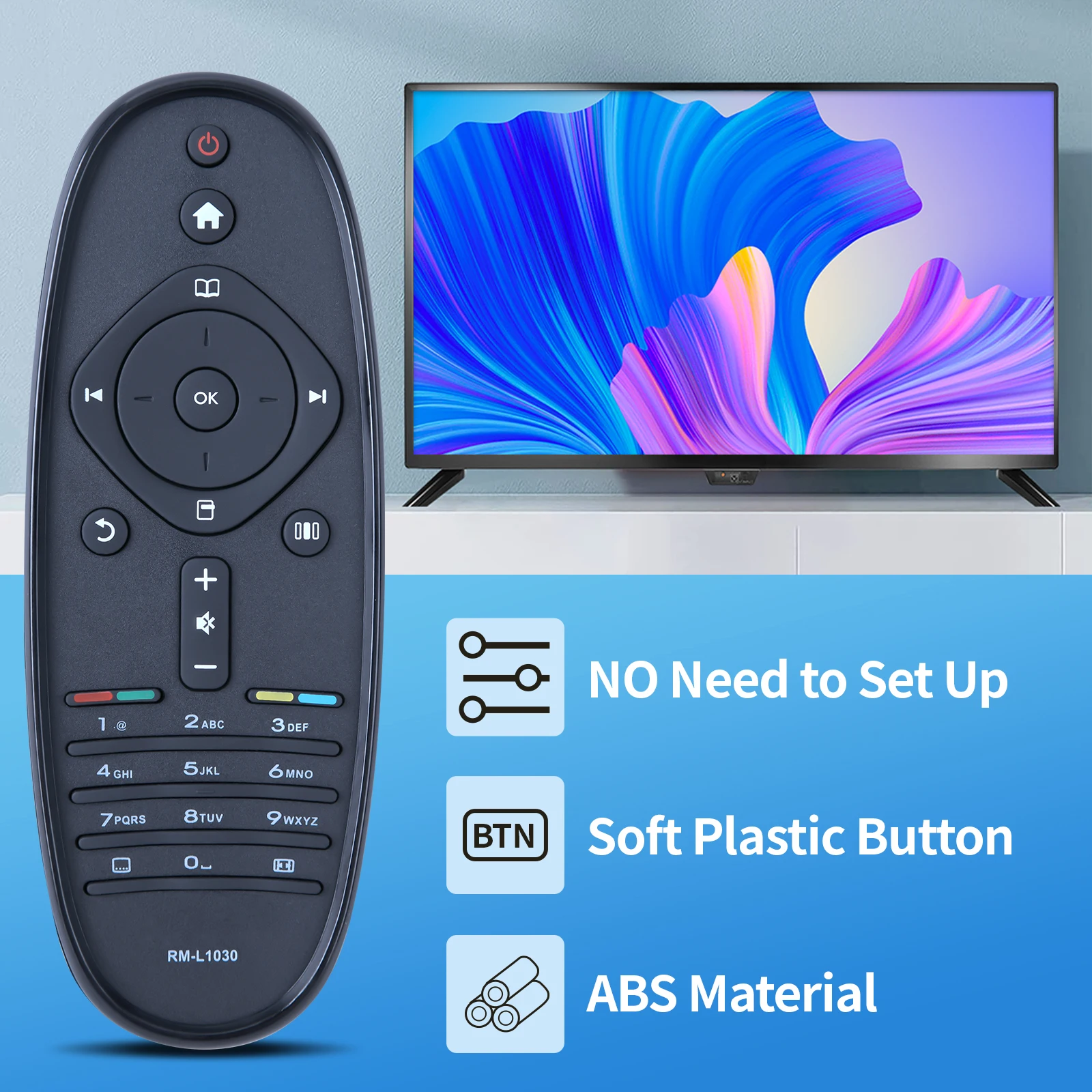 جهاز تحكم عن بعد مناسب لتلفزيون Philips Smart LCD LED HD 50PFL7956T RC 2813901 /01 RC 2683203 /01