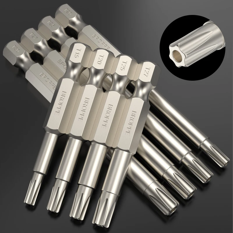 50/100/150MM T5-T40 Torx Screwdriver Bit Set Strong Magnetic Batch Head High Hardness Drill Bit S2 Alloy Steel Screw Driver Bit