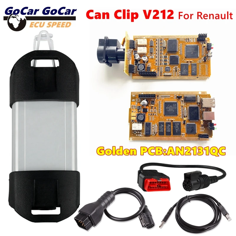 Bester V212 für Renault Can Clip OBDII Diagnose-Scanner AN2131QC Golden PCB OBD-Scanner Auto-Diagnose-Interface