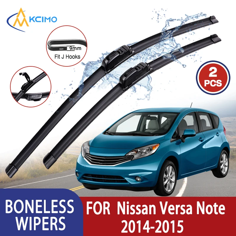 Für Nissan Versa Note 	 2014–2015 Auto-Wischer, U-Typ, weicher Gummi, ohne Knochen, HD, leise, langlebig, Kfz-Wischer, 61 cm + 35,6 cm