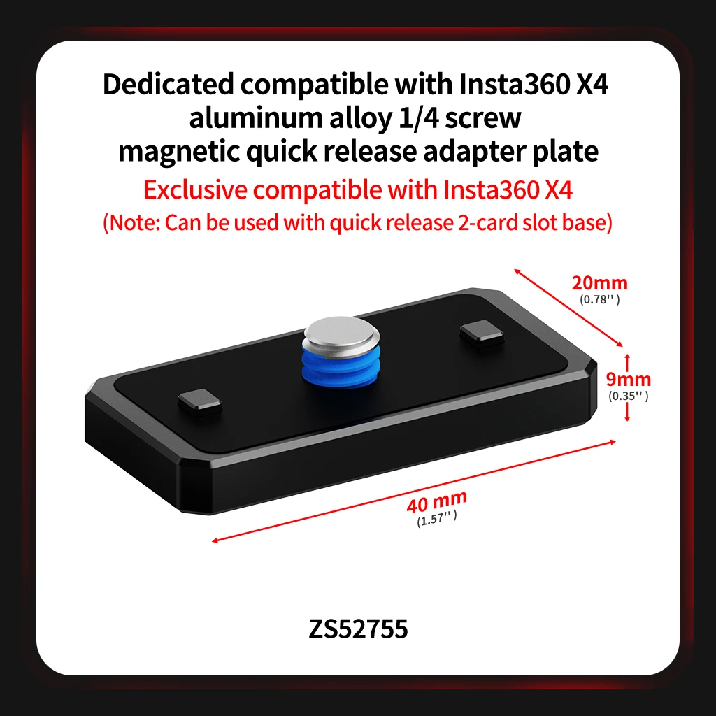 Magnetischer Schnellwechseladapter Stativadapter für Insta360 X5 X6 ARRI Anti-Reverse für GoPro Insta 360 Ace Pro2 Action-Kamera – Detail 21