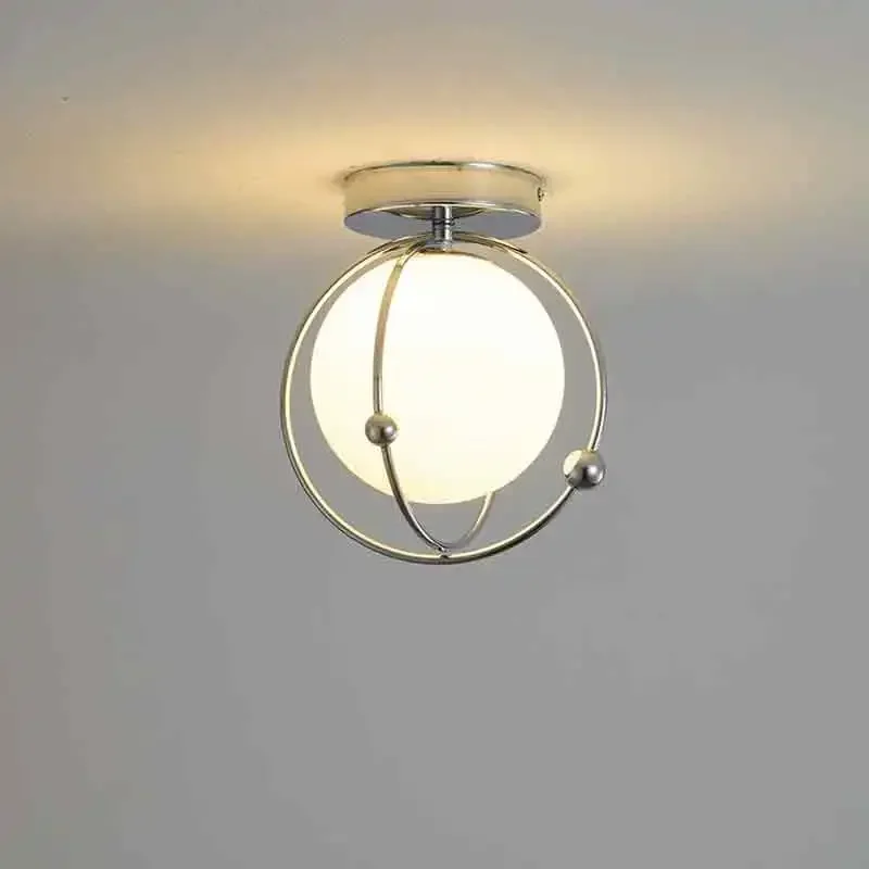 Medieval Bauhaus Spent Grinding Glass Stone Bulb Ball LED Home Ceiling Lights Lustre Lamps for Living Room Decoration Chandelier