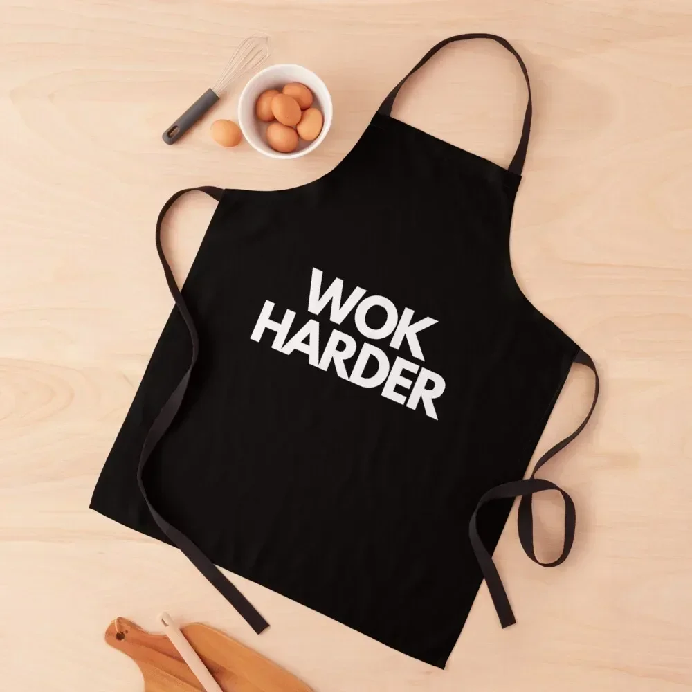 

WOK HARDER Apron Kitchen Woman Work Apron