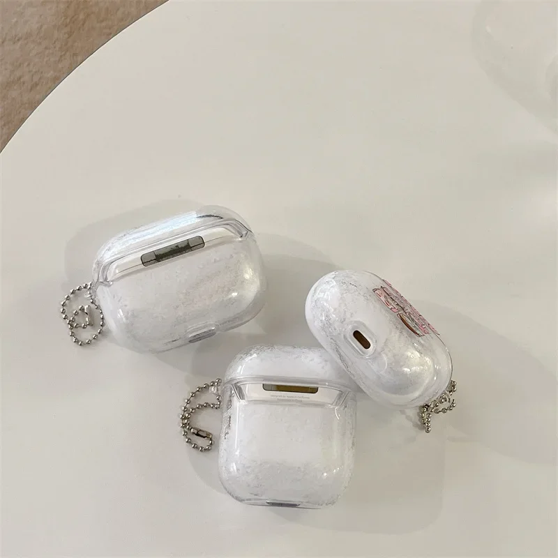 Чехол с струящимся песком и мультяшным эльфом для AirPods Pro2 Airpod Pro 1, 2, 3, 4, Bluetooth-наушники, зарядное устройство, защитный чехол для наушников