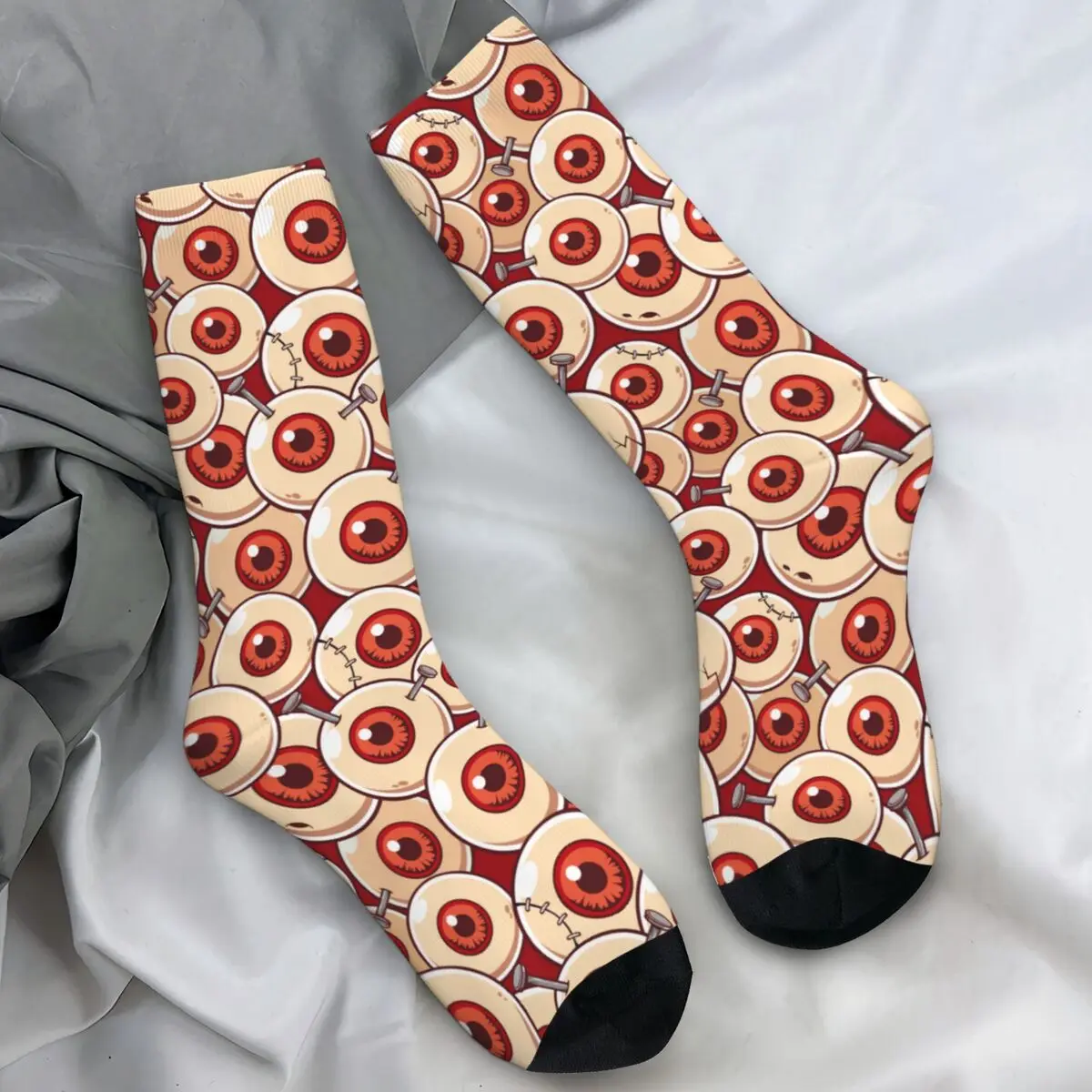 

Couple Socks Cartoon Eyeball Gothic Funny Red Stockings Winter Elegant High Quality Socks Design Climbing Anti Sweat Socks