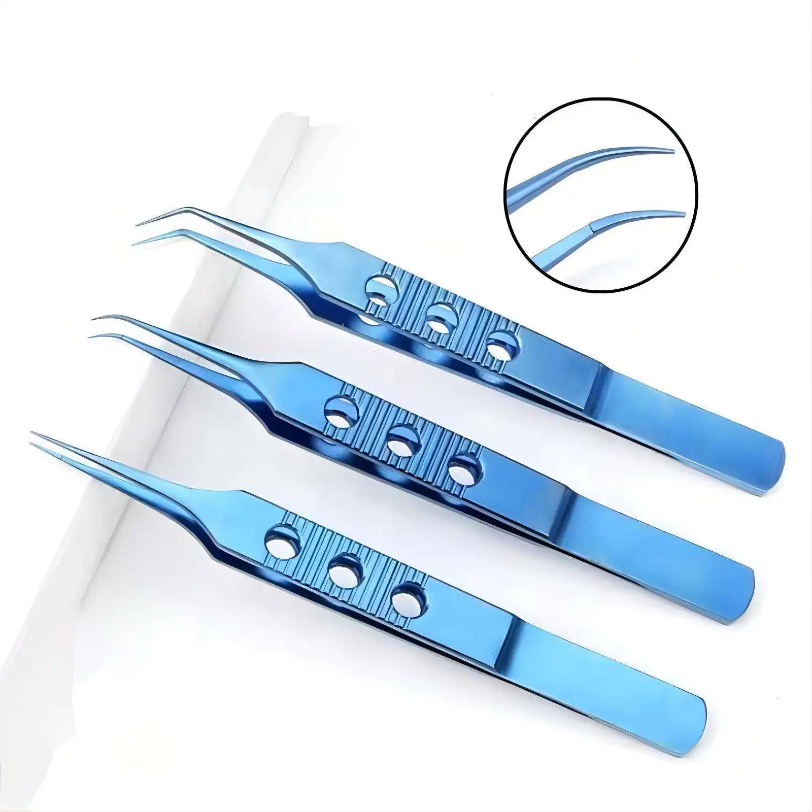 

Microsurgery Titanium Alloy Dovetailed Straight/Curved/Angled Shaft Tweezers with Platforms Tissue Forceps