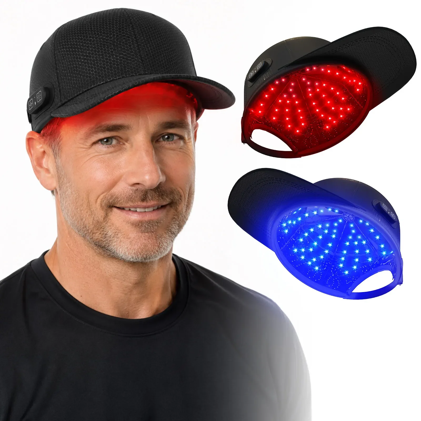 KTS Laser Hair Growth Cap with 40 Diodes LLLT & 246 LEDs 460/660/850nm Wireless Rechargeable 4 Modes 10 Min Timer for Home Use
