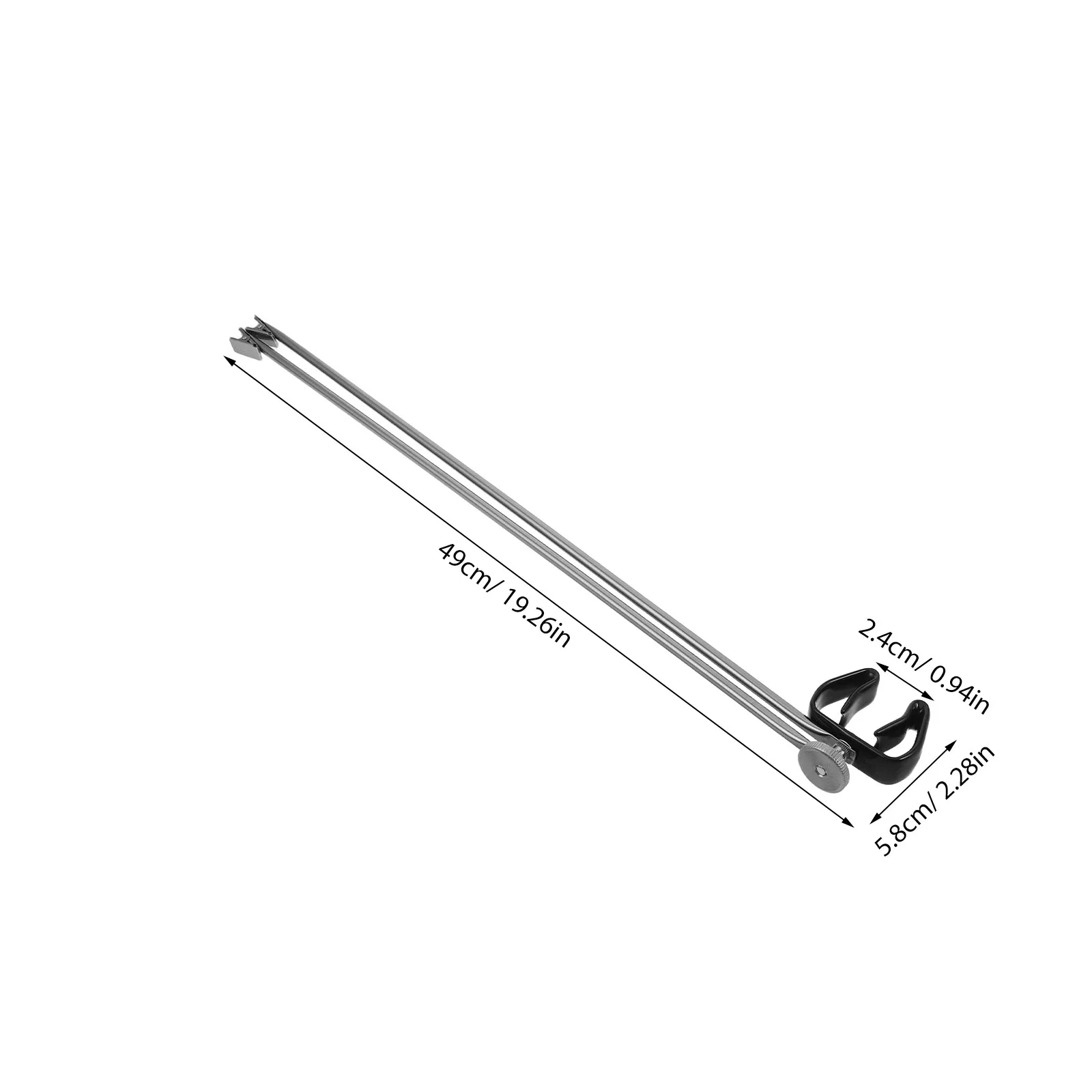 Flagpole Spreader Stainless Steel Adjustable Angle V-Shaped Support Arms Non-Slip Clips Floor Standing Flag Display Holder