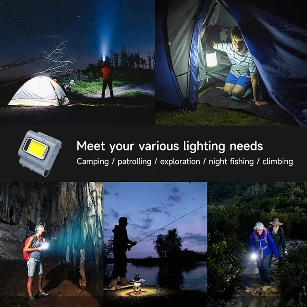 6w LED portable magnetic suction rechargeable headlights suitable for outdoor exploration camping fishing