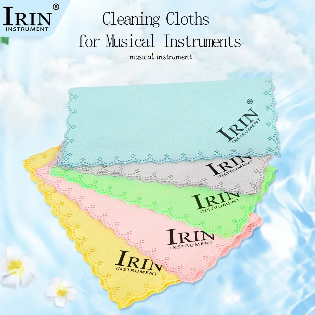 IRIN 5Pcs Cleaning Cloths For Musical Instruments Double-Sided Velvet Material Removes Stains And Dust Musical Instrument Parts
