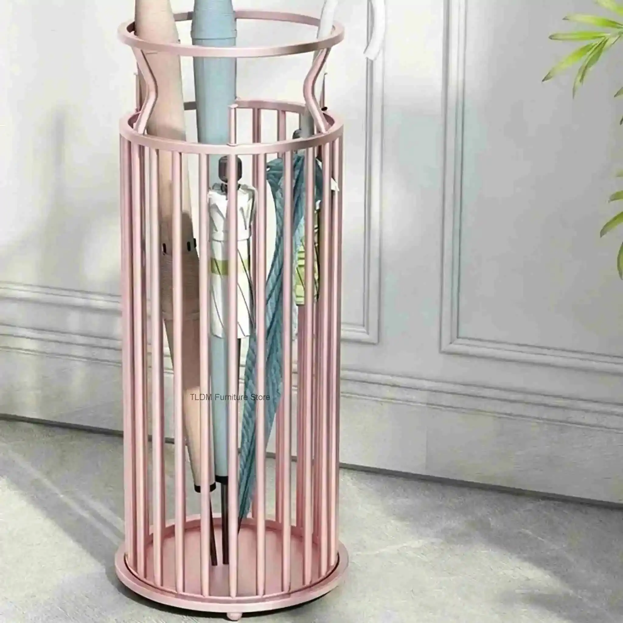 Small Metal Umbrella Stands for Hotel Lobby Nordic Hollow Umbrella Holder Simple and Convenient Designer Shelf for Entrance