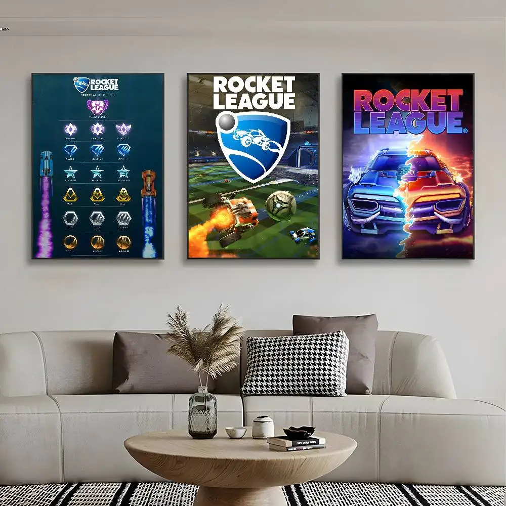 ملصق R-Rocket L-League عالي الدقة على الحائط اللاصق المقاوم للماء لغرفة المعيشة وغرفة النوم والديكور الجمالي
