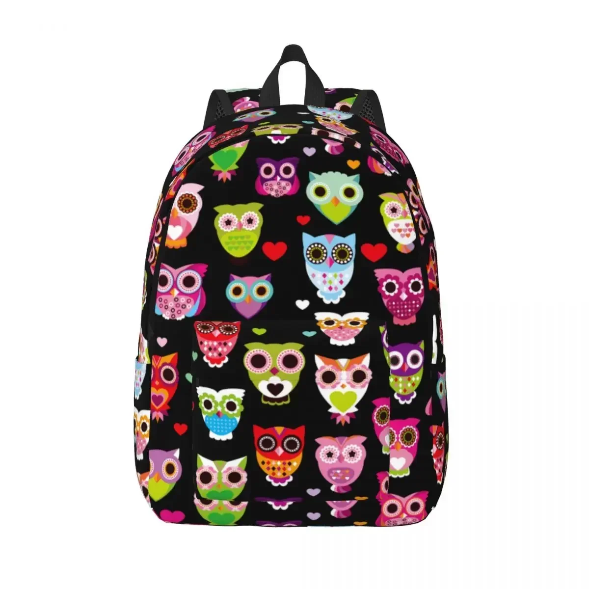 

Owl Animal Bird Colorful Backpack for Kindergarten Primary School Student Bookbag Boy Girl Kids Canvas Daypack Outdoor