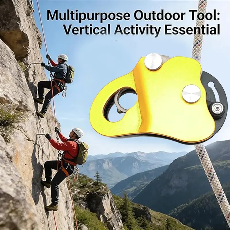 【BIG SALE】Self Locking Ascender Rope Grab, Clamp With 2 Gears Adjustable For Rock Climbing Mountaineering Rappelling Rescue