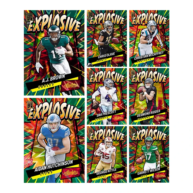 

Diy Homemade Panini Rugby Star Card A.j. Brown Chris Olave Dak Prescott George Kittle Mac Jones Collection Card Toys Gift