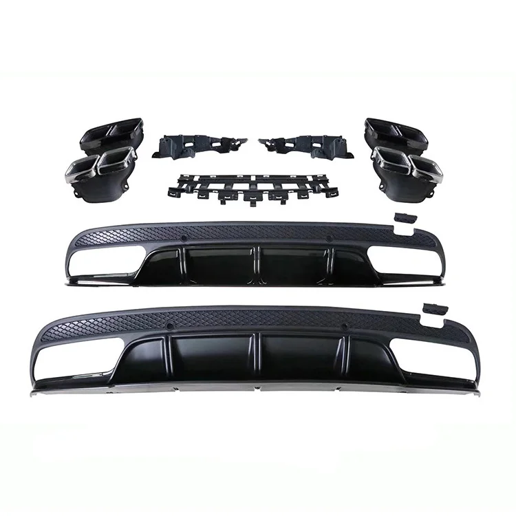 

W205 2015-2020 Auto Parts Upgrade Four Out Tail Lip Tailpipe C63 ED Style Rear Lip