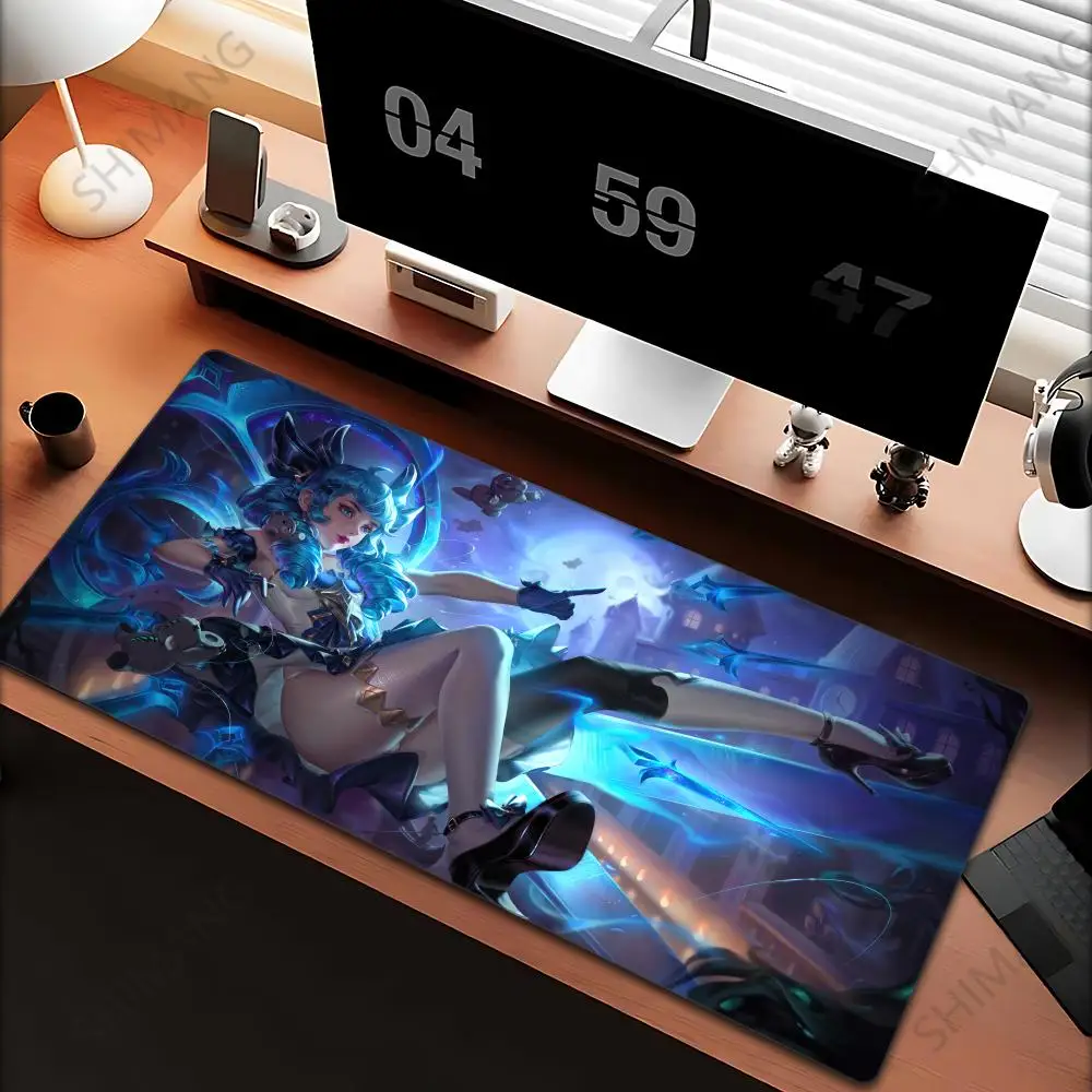 

Large Gaming Mouse Pad Computer Mousepad PC Gamer Mouse Mat Laptop Mausepad League of Legends Gwen Carpet Keyboard Mat Desk Pad