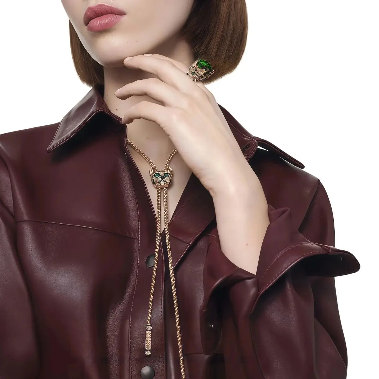 Winkin Winsin Luxury s 925 Sterling Silver Rings High Carbon Diamond Double Head Panther Leopard Cat Ring For Women Men Jewelry