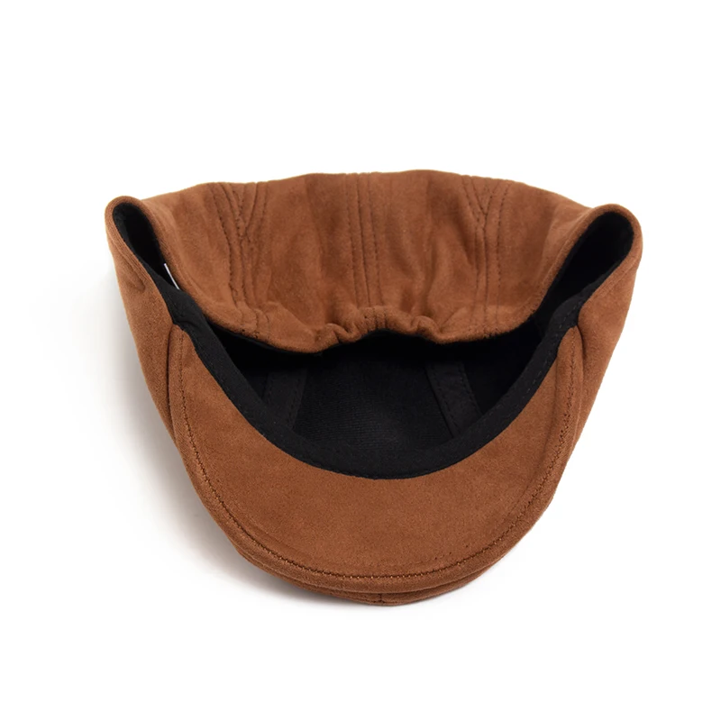 New Suede Autumn Winter Beret Fashion Vintage Men Women Newsboy Hat Casual Flat Visor Cap Berets For 54-58cm Head Circum Ference