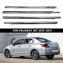 4 Pcs Outside Window Glass Weatherstrip for peugeot 301 2013-2017 Protect Weather Strip Door Seals for citroen elysee 2014-2016