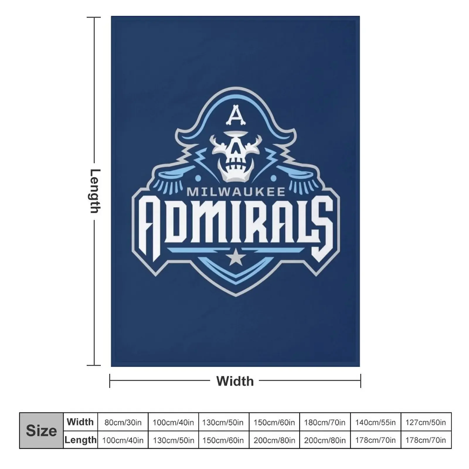 Cool Admirals Icon Throw Blanket Flannel Fabric Decorative Sofas Blankets