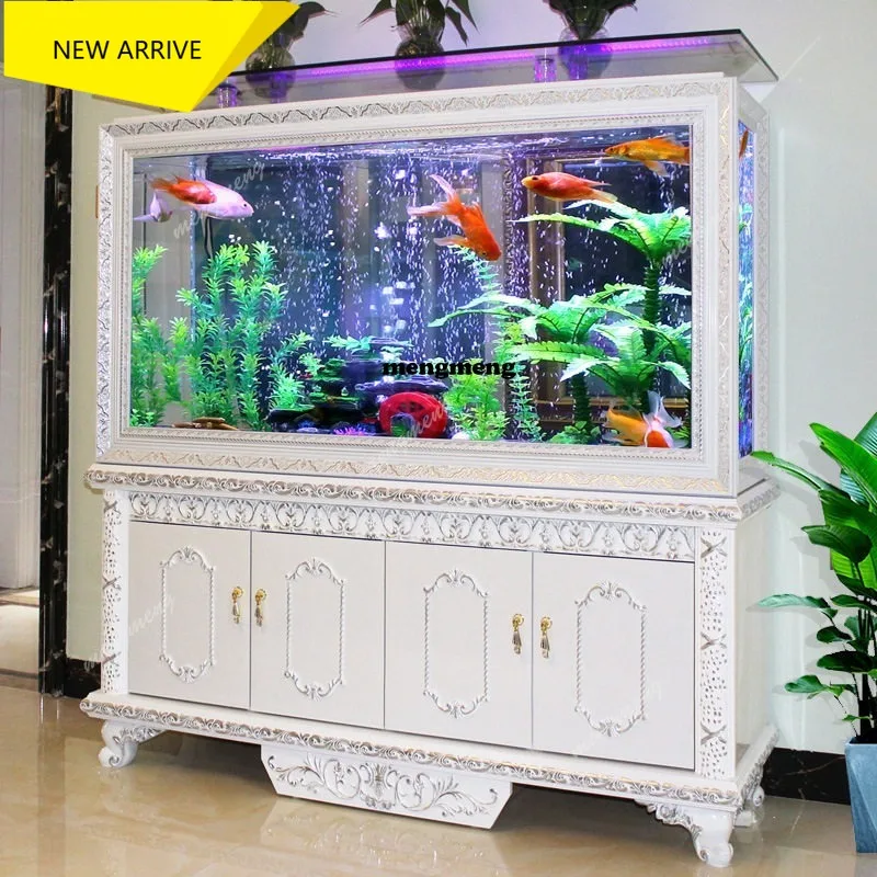 

M138 Ecological fish tank aquarium glass shoe cabinet rectangular living room medium and large lower filter goldfish tank