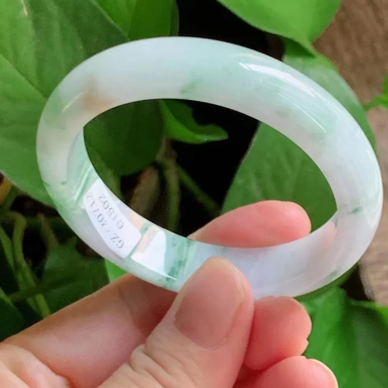 Natural Emerald Positive Ring Floating Flowers Jade Bracelet